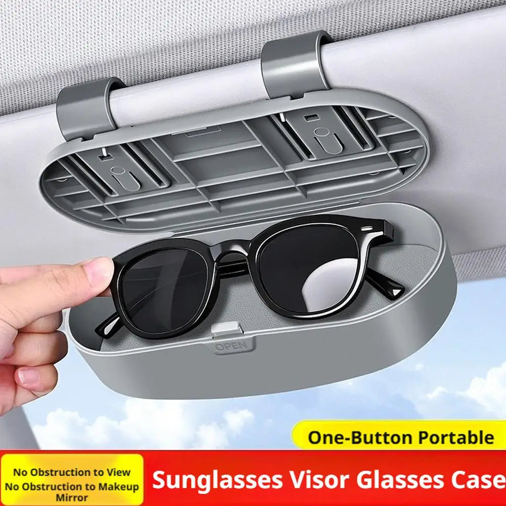 Car Glasses Box Portable Car Glasses Frame Car Driving Glasses Frame Glasses Box Storage Case for Car Accessories