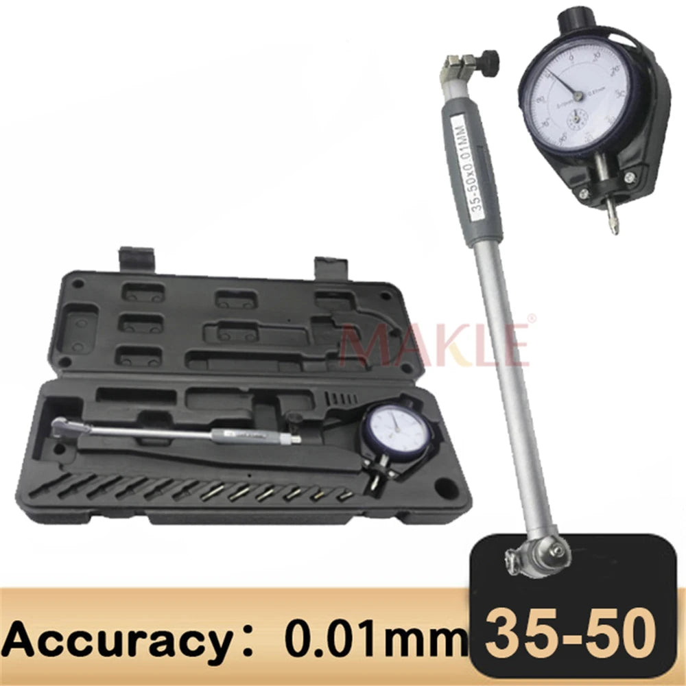 MAKLE18-35-50-160mm Aluminum Alloy Digital Indicator Bore Gauges Indicator 0.01MM Dial Bore Gauge Internal Measure Cylinder tool