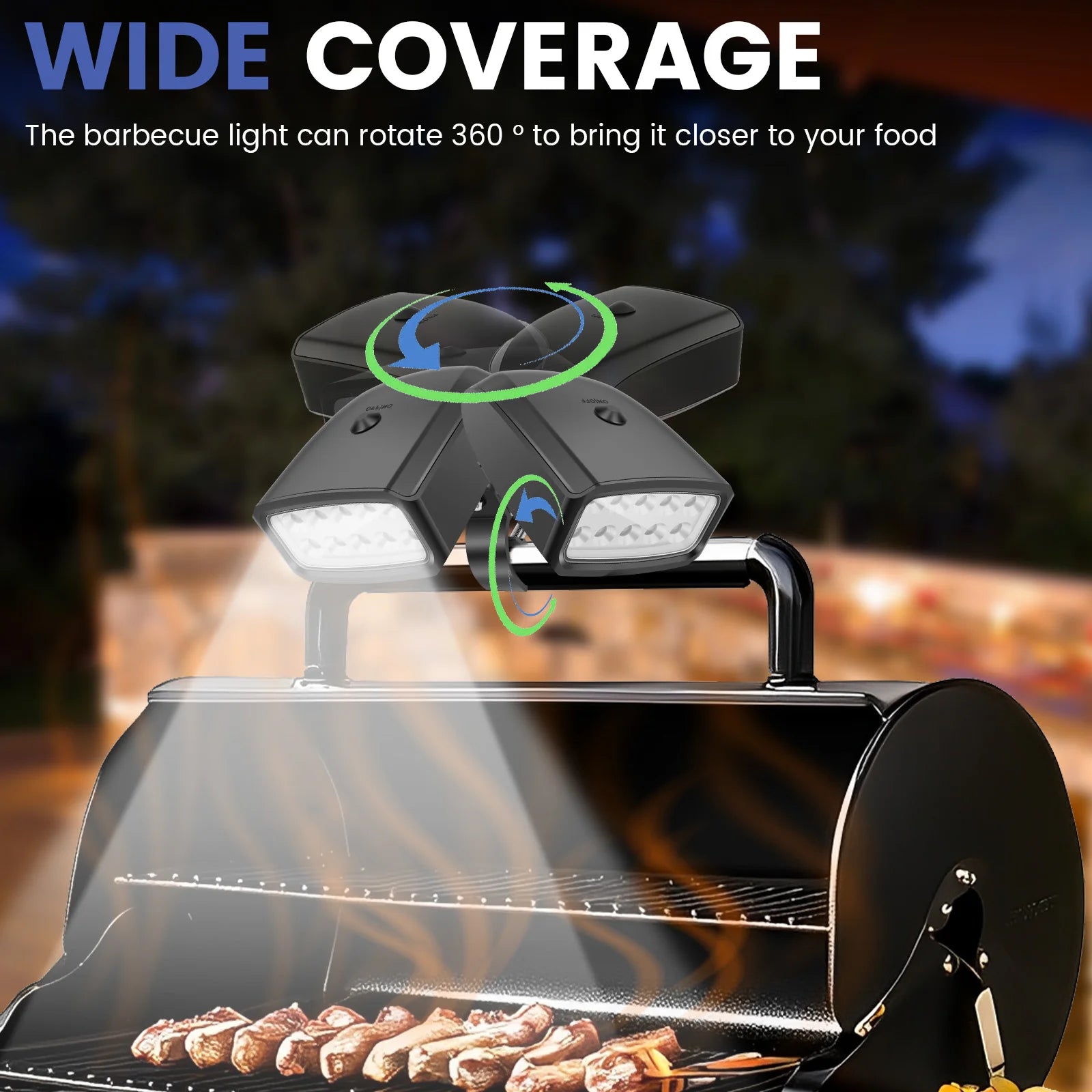 BBQ Grill Light High Brightness Lighting Lamp Heat Resistant LED Flashlight with 10 Light Bead for Outdoor Barbecue Picnic light