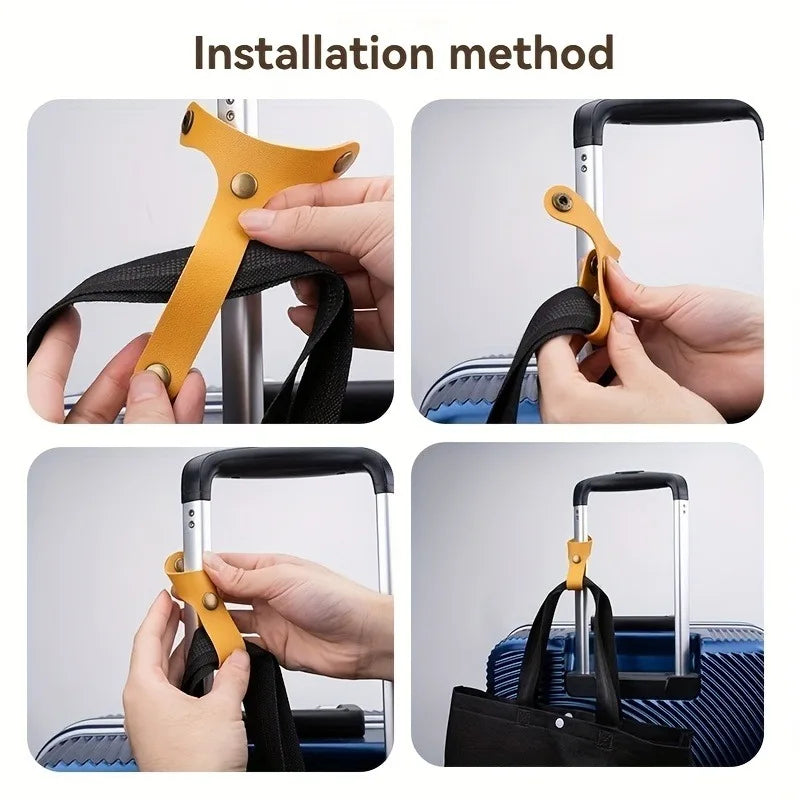 Bag Luggage Strap Gripper Portable PU Anti-theft Luggage Fixed Strap Carry-on Baggage Suitcase Straps Belts Travel Accessories