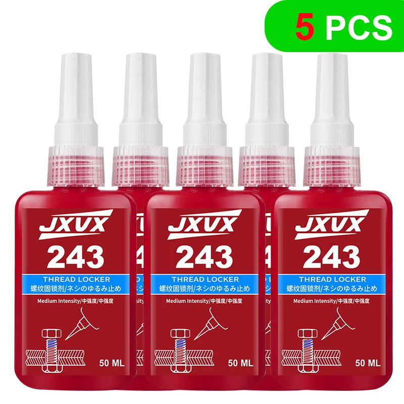 243 Threadlocker｜Anaerobic Adhesive+Screw Glue+Retaining Compound｜Oil Resistant & Removable｜10ml/50ml