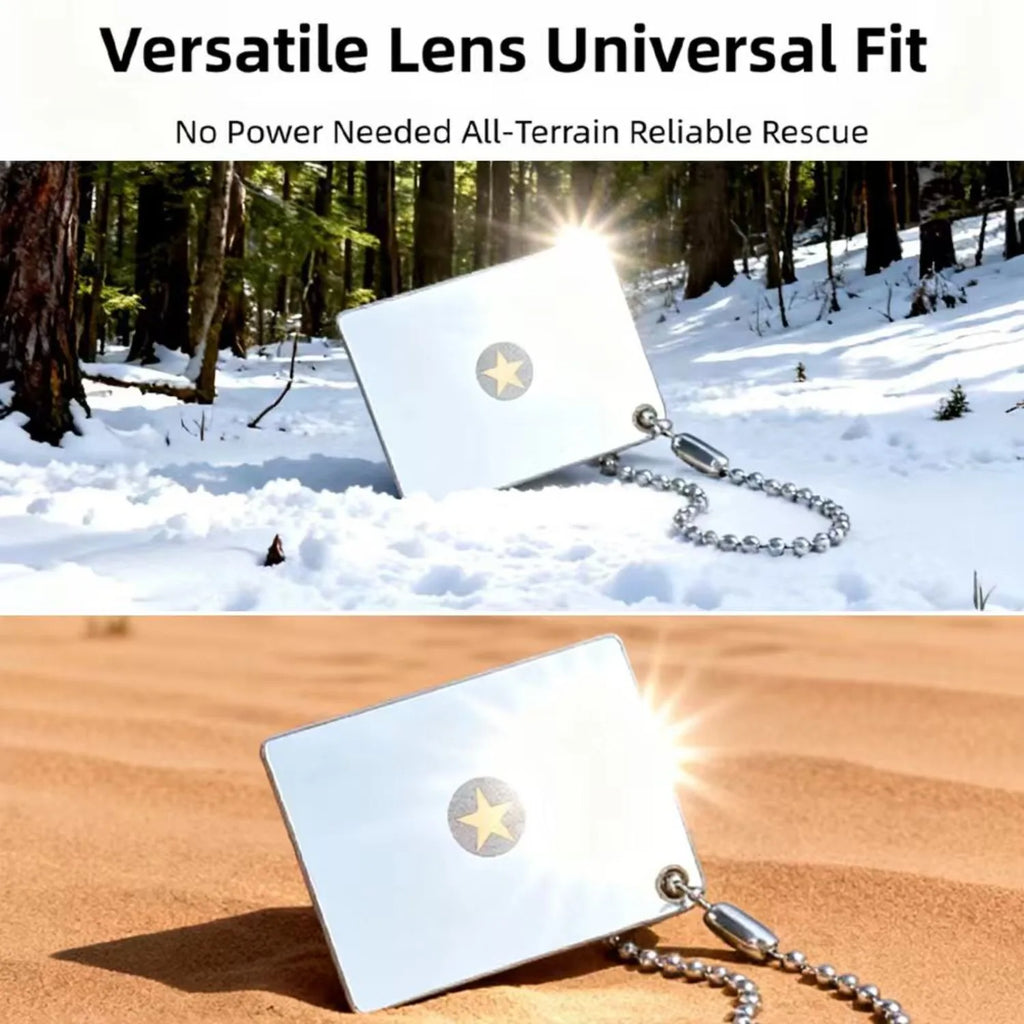TINSOL 2026 New Reflective Outdoor Signal Mirror Practical Multifunction Rescue Mirror Daylight Acrylic Survival Mirror