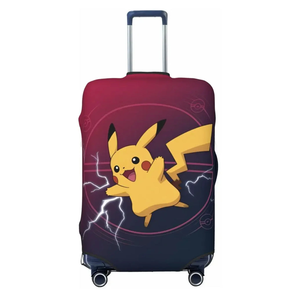 Premium P-Pikachizer Printed Luggage Cover High Elasticity 18-32 Inch Luggage Dust Resistant Anti-Scratch Washable Travel Cover