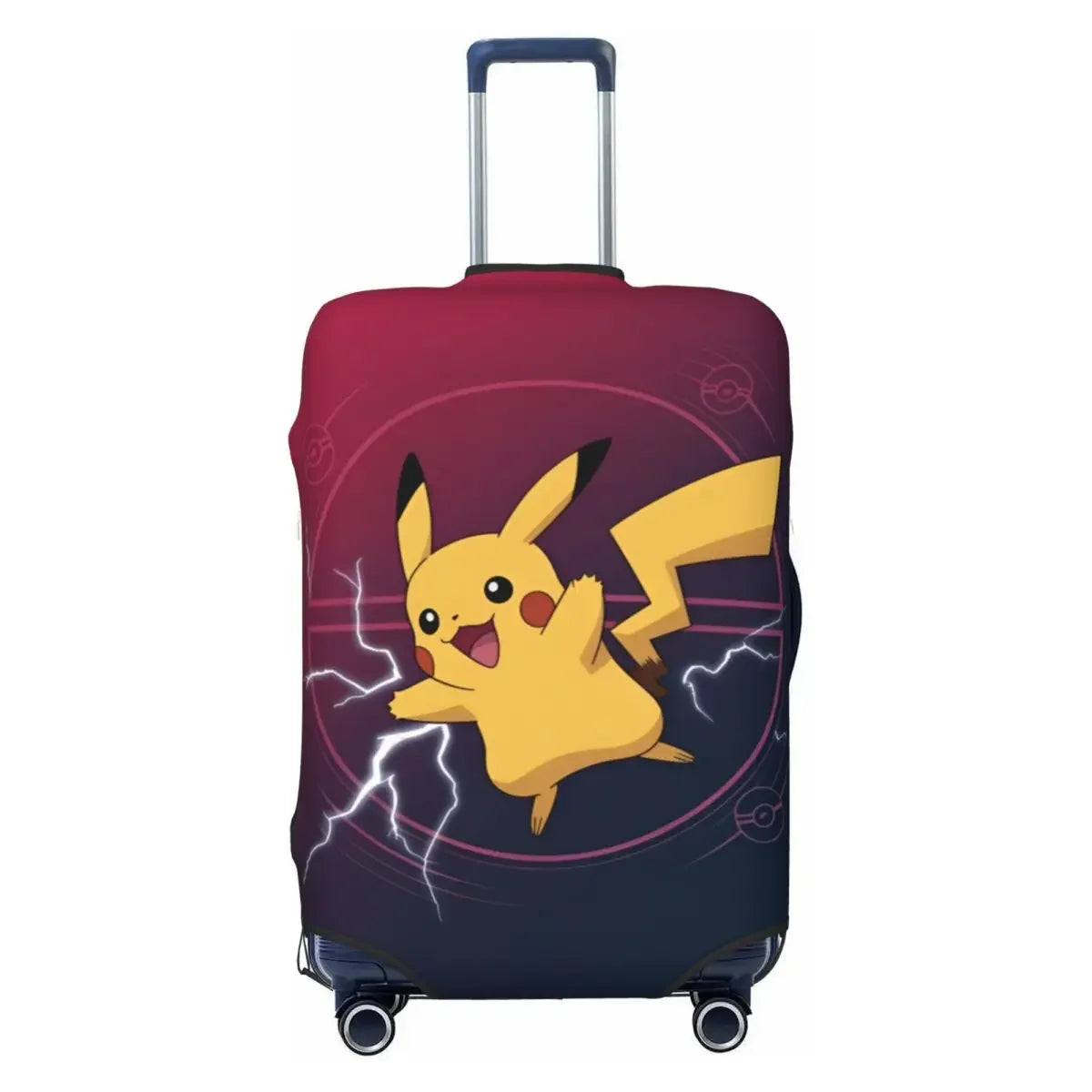 Premium P-Pikachizer Printed Luggage Cover High Elasticity 18-32 Inch Luggage Dust Resistant Anti-Scratch Washable Travel Cover