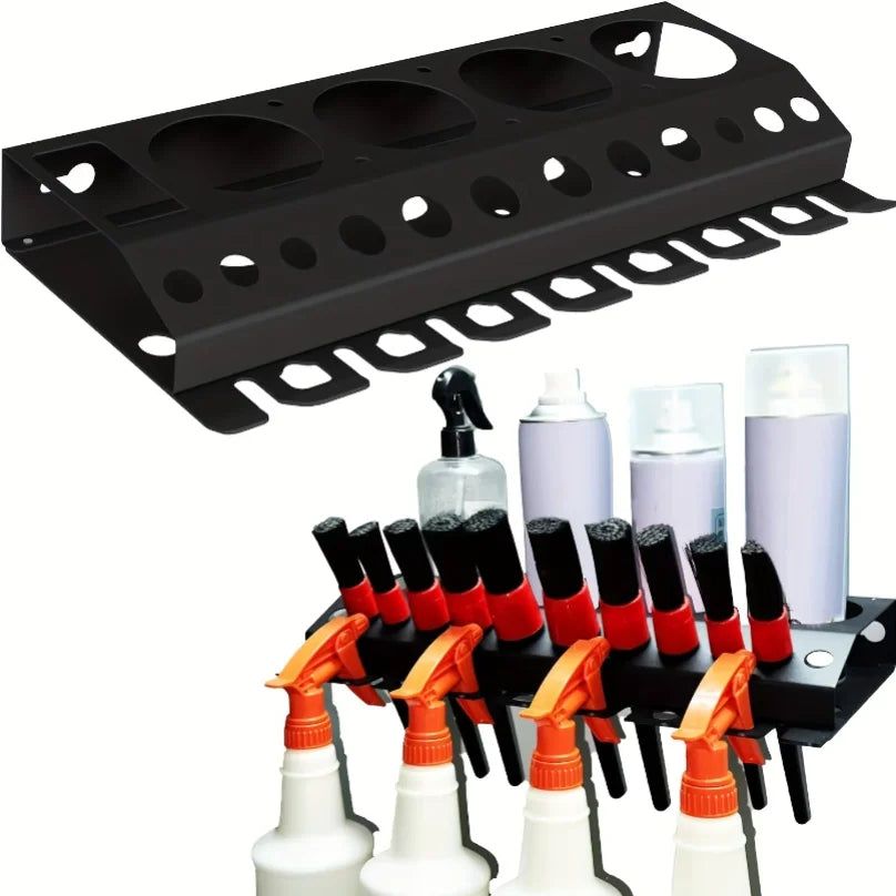 Spray Bottle Storage Rack Wall Mount Auto Detailing Bottle Holder Cleaning Tools Hanger Car Beauty Shop Accessory Wash