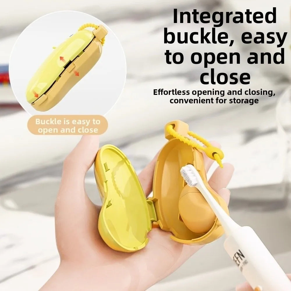 Cute Banana Toothbrush Protective Cover Plastic 2in1 Toothbrush Dust Cap Cover for Toothbrush Bathroom Supplies