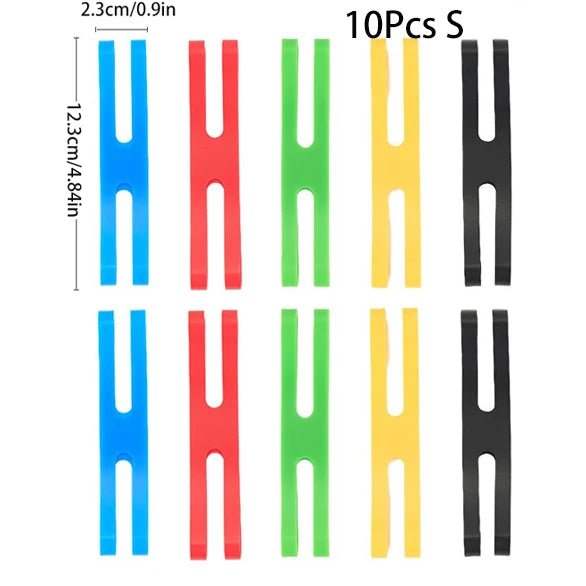 Outdoor Camping Tableware Storage H-shaped Silicone Strap Elastic, Color Tie Cutlery Cross Straps Cutlery Packing straps, Travel