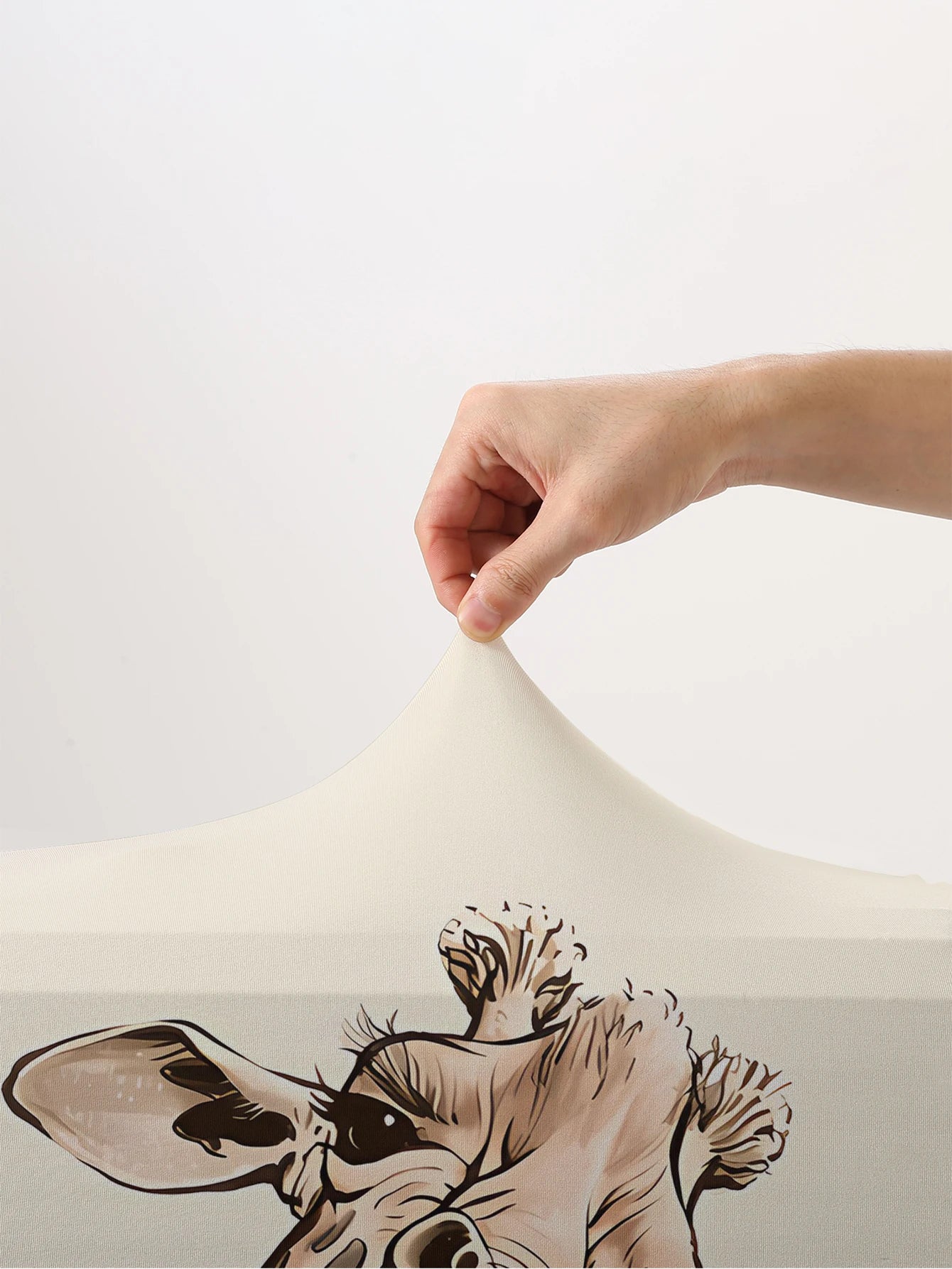 Cartoon Tilted Giraffe Print Luggage Cover, Suitable for 18-32 Inch Luggage Cover, Suitcase Protector, Travel Accessories