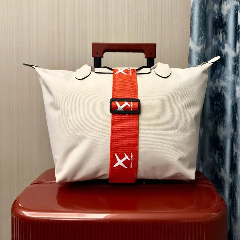 Aircraft Printed Nylon Luggage Fixed Strap With One Pack For Outdoor Travel Luggage Accessories