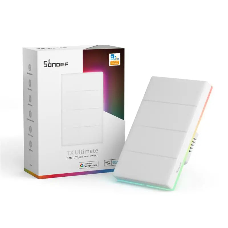 SONOFF TX Ultimate T5 Wifi Smart Touch Wall Switch 86/120 Type 1/2/3/4gang Switch Work With Alexa Google Siri Alice Smartthings