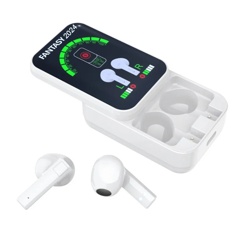 Sliding Cover Design Bluetooth Earphone In Ear Style Light Weight Power Display Long Battery Life Listen Music Play Game Headset