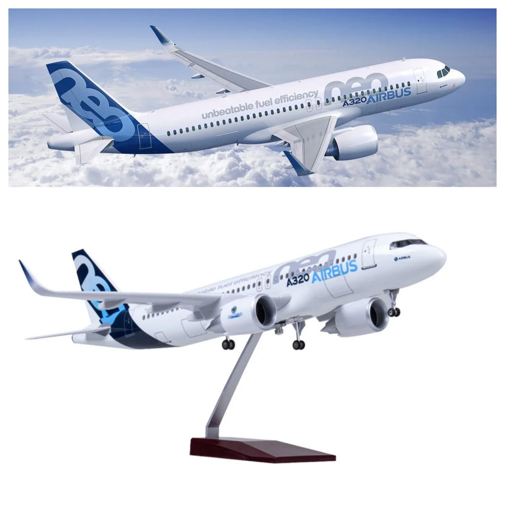 47cm Model Airplanes A320NEO Series 1/80 Scale Aircraft Resin Toy Planes Aviation Miniature Souvenir Plane Toy Christmas Gifts