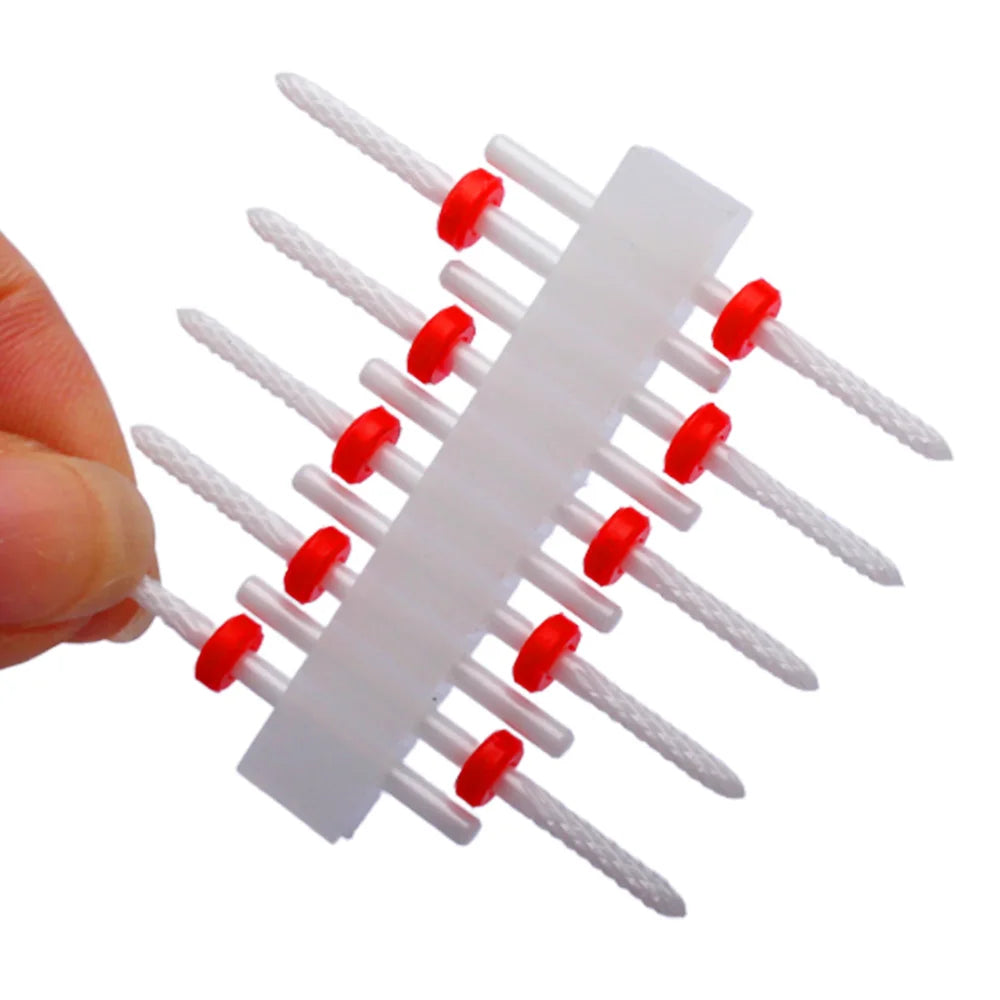 10pc Carbide Manicure Drills Nail Drill Bits Set Milling Cutters Kits Gel Polish Remover Files Electric Burr Tools Accesstries