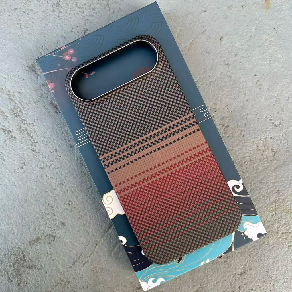For IPhone Air 17 Air Ultra Slim Lightweight Aramid Carbon Fiber Case Strong Magnetic MagSafe Case Aramid Fiber Cover