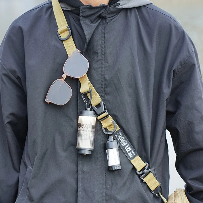 Outdoor Multifunctional Diagonal Hanging Rope With Adjustable Length And Expandable Single Shoulder Crossbody Backpack Strap