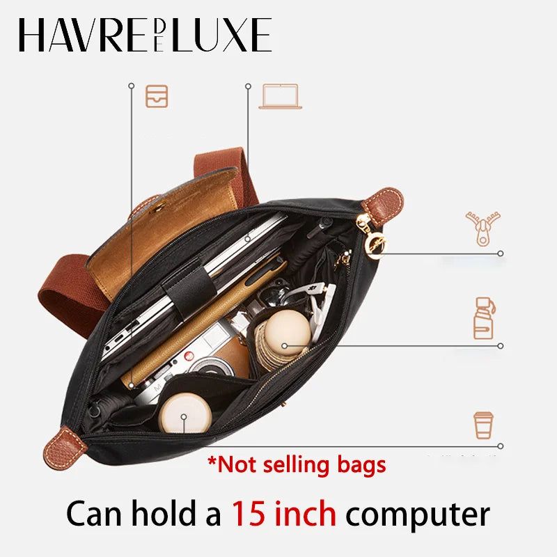 Bag Organizer Insert For Longchamp Backpack Storing Computer Water Bottle Easy To Find Nylon Durable Bag Support Bag Accessories