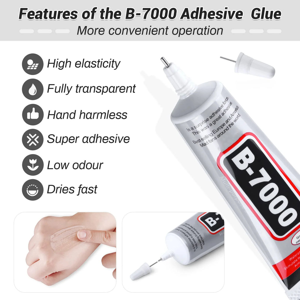 B7000 Glue Mobile Screen Repair Transparent Adhesive T7000 Waterproof Black Glue DIY Multipurpose Jewelry Craft Strong Glue