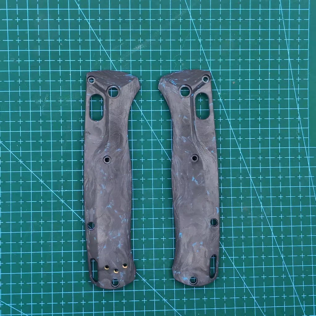 1 Pair Custom Made DIY Full 3K Carbon Fiber Material Knife Handle Scale For Benchmade Bugout 535 Knives Accessories