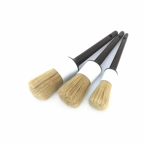 Car Detailing Brush Set 5Pc Premium Soft Auto Cleaning Brushes for Interior Exterior Wheels Emblems Air Vents Sensitive Surfaces