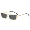 Fashionable Metal Square Small Frame Sunglasses High-End Street Style Sun Shading Retro Eyewear for Trendy Look Hiking Glasses