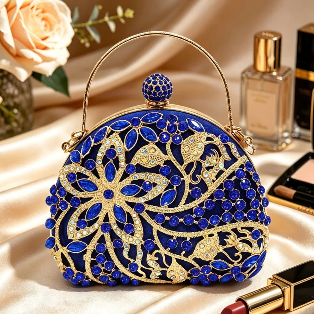 New Luxury Rhinestone Evening Bag for Women Elegant Handheld Clutch Perfect for Banquet Party Wedding Cheongsam and Formal