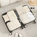 6Pcs/Set Travel Compression Packing Cubes Bag Portable Suitcase Clothes Organizers Waterproof Luggage Storage Cases Drawer Bags