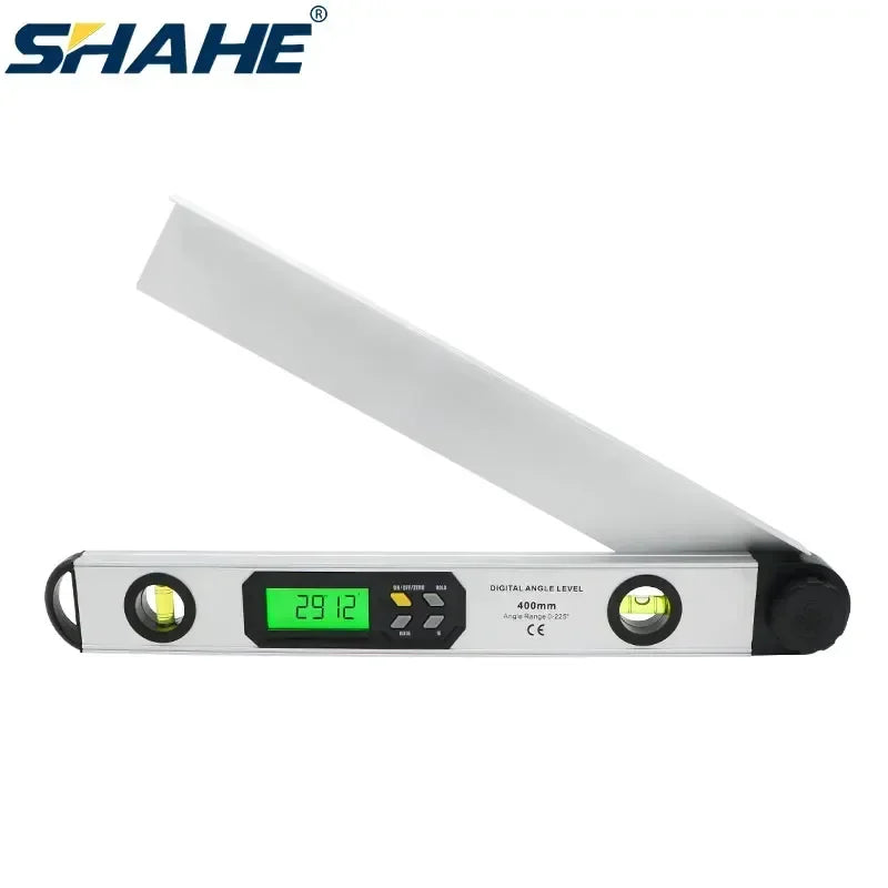 SHAHE Digital Angle Finder 0-225 ° Digital Protractor With Measuring Ruler Horizontal And Vertical Bubble Level Tool