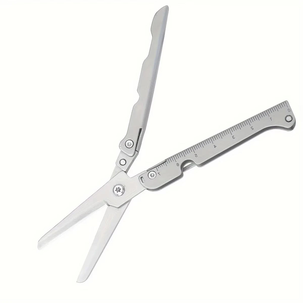 Multifunctional Portable Folding Scissors Stainless Steel Outdoor Survival Camping Fishing Hunting Tool