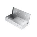 BBQ Smoker Box Stainless Steel Wood Chips Smoker Box with Hinged Lid Heavy Duty BBQ Smoke Box For Charcoal Grilling YY224