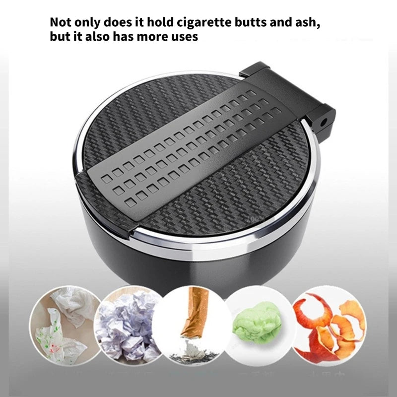 Compact Car Ashtray with Lid Odor Resistant Cigarettes holders Vehicle Cupholder  Ashtray ABS for Car Cup holders