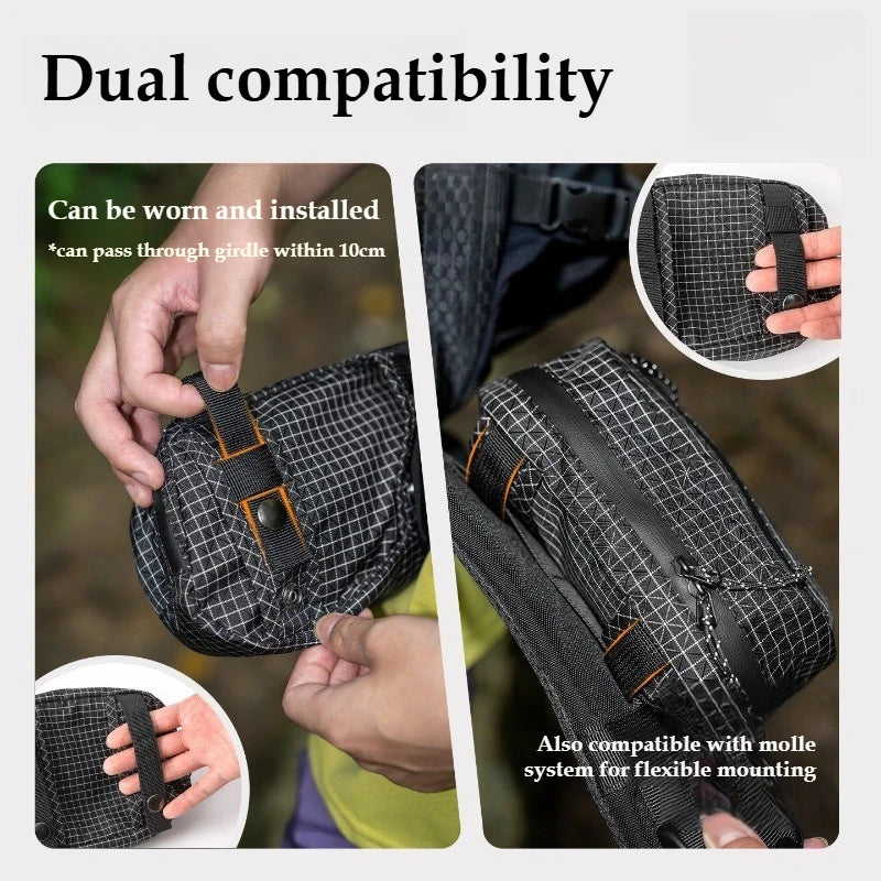 Dyneema Organizer Bag Outdoor Waterproof EDC Tool Storage Pouch Waist Pack Multifunctional for Camping Hiking Tactical Gear