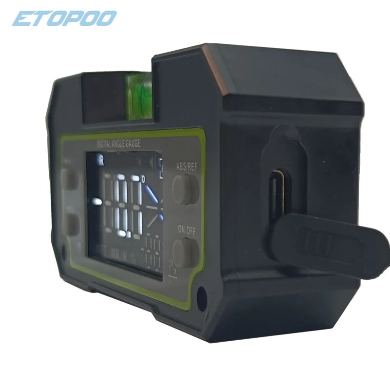 Dual Axis Digital Protractor Level Inclinometer Bluetooth Measuring Angle Ruler Biax Rechargable Magnetic Level Box 0.1 Degree