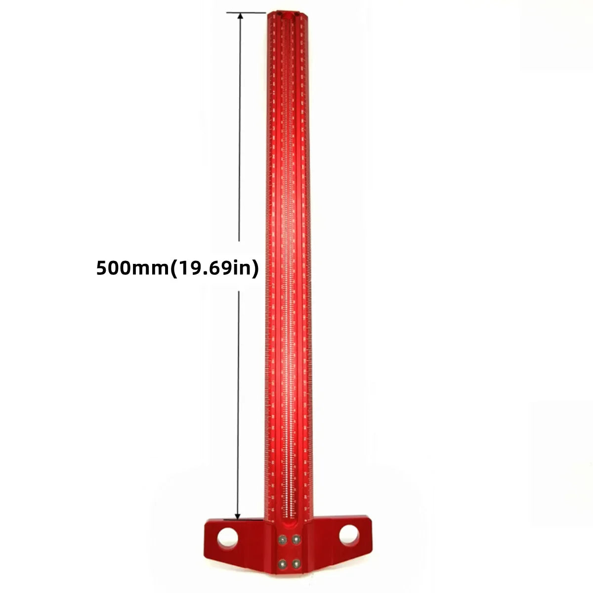 60-500MM Precision Marking T-Ruler Aluminum Alloy Woodworking Scribe Marking Gauge Deluxe Crossed-out Hole Scribing Ruler