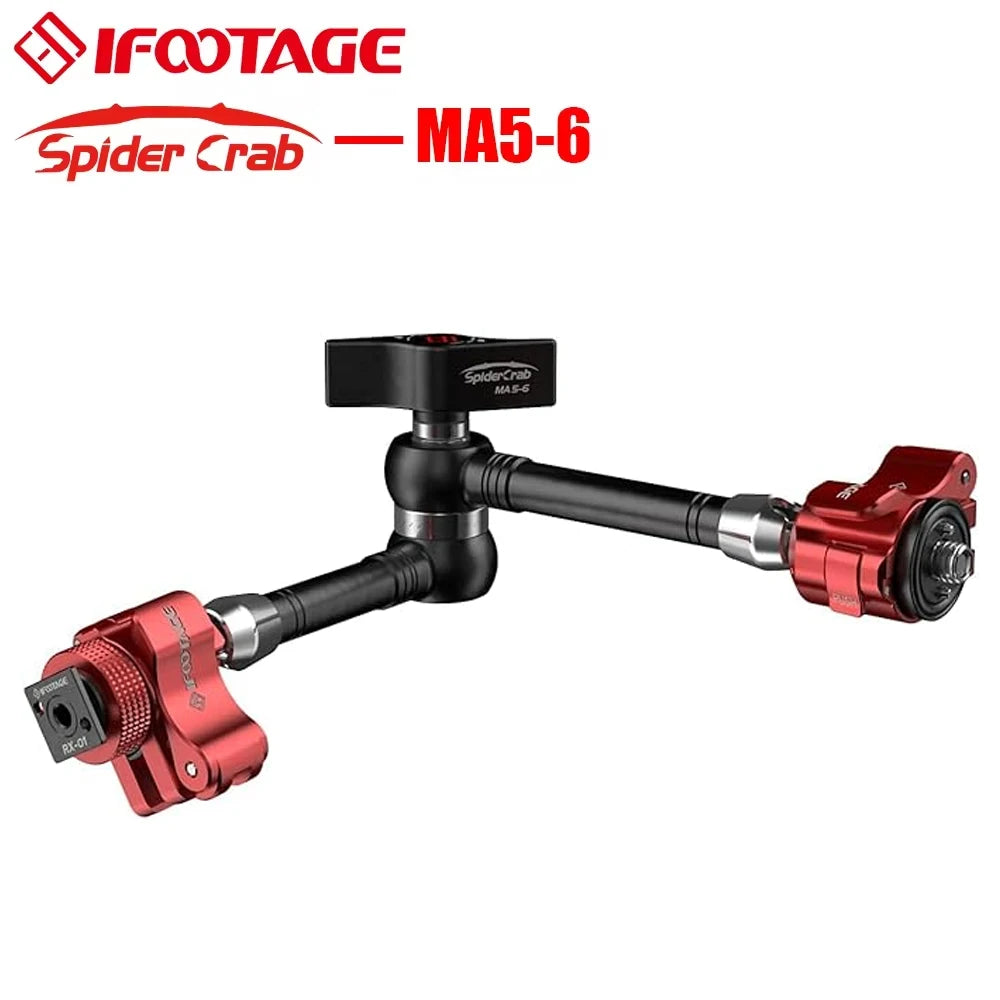 IFOOTAGE Spider Crab Magic Arm Adjustable with Shoe Mount and 1/4'' & 3/8" Tripod Screw for DSLR Camera Rig