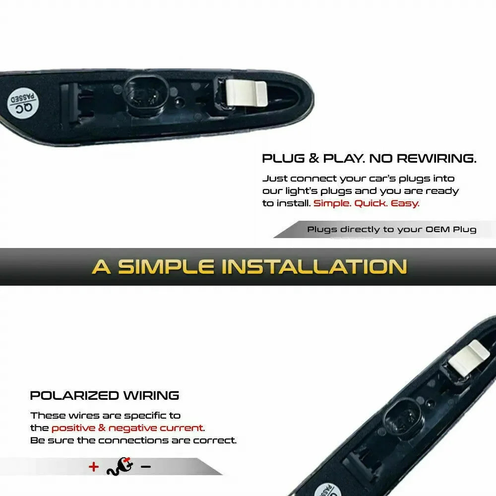 Car LED Front Side Marker Turn Signal Lights For BMW 1 3 5 Series E81 E82 E87 E88 E90 E91 E92 E93 E46 E60 E61 128i 135i 325i M3