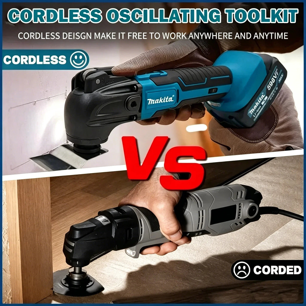 Makita 18V DTM51 Cordless Oscillating Multi-Tool 6-Speed Quick Release Electric Trimmer Shovel for Vibration Dampening