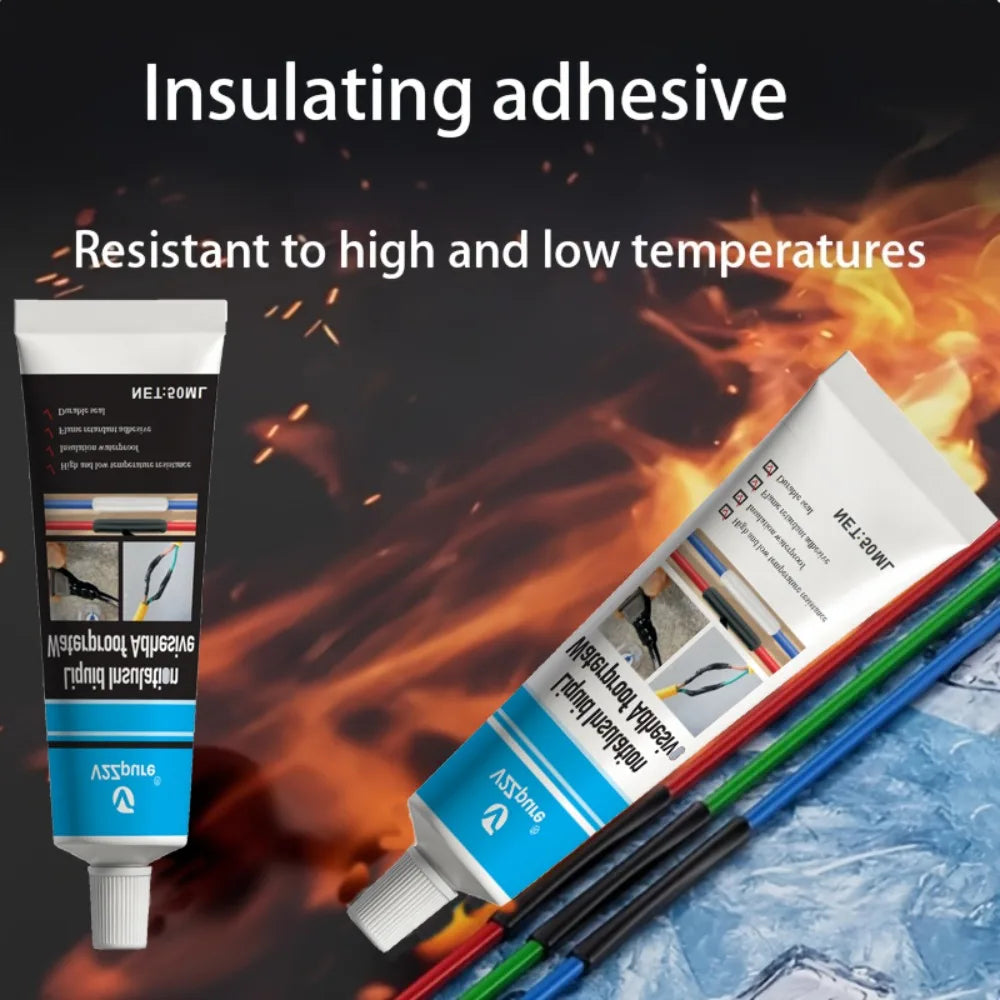 Black/White Liquid Electrical Tape Waterproof Insulation Paste Sealant Wire Cable Coat Fix Line Glue Repair Insulation Adhesive