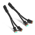 Universal Wiring Harness Splitters Deutsch DT DTP Adapters Extension Kit Connector for Offroad Driving Lamp Light Bar Waterproof