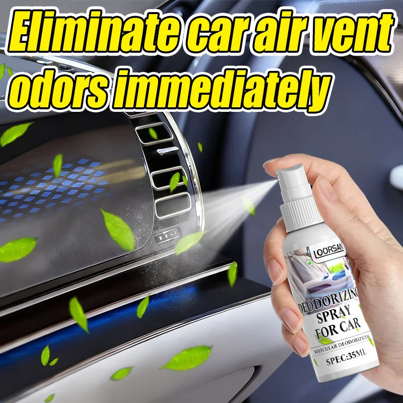 LOORSAN Car AC Deodorizer Spray - Molecular Deodorization to Instantly Remove Smoke & Vent Odors, Refresh Vehicle Air