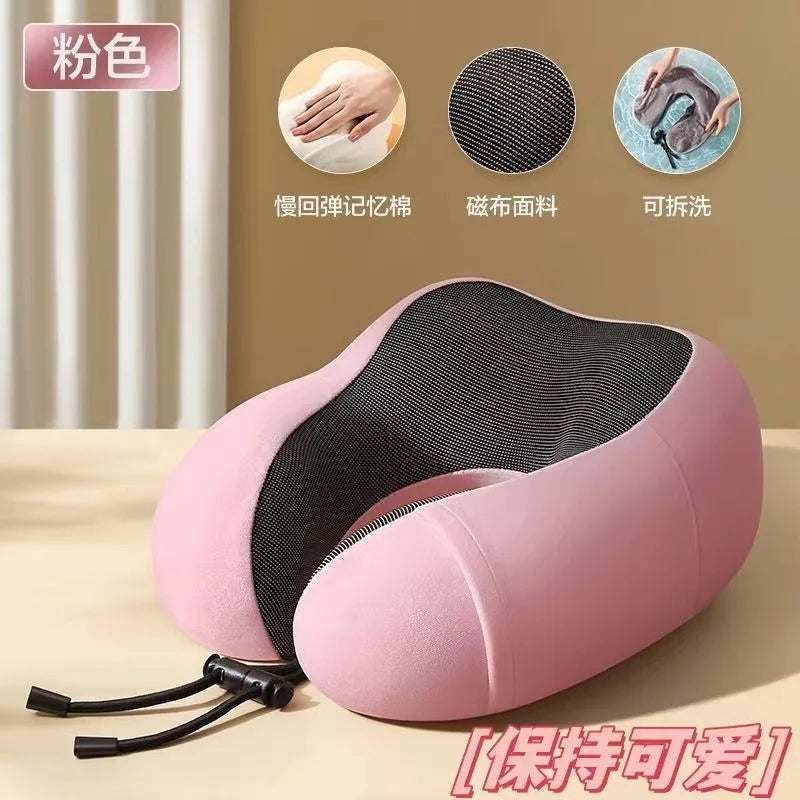 U Shaped Memory Foam Neck Pillows Soft Travel Pillow Massage Neck Pillow Sleeping Airplane Pillow Cervical Healthcare Bedding