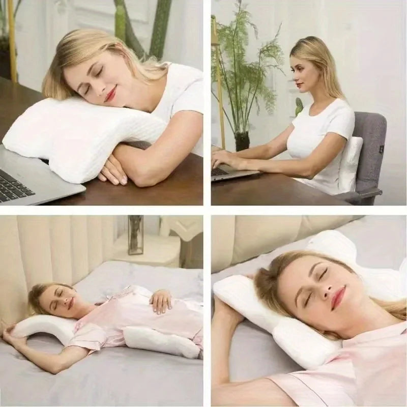 U-shaped Bending Bone Pillow Memory Foam Pillow Zero Pressure Couples Pillow Slow Rebound Arch Nap Pillow Neck Pillow