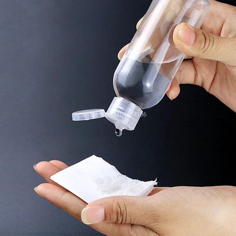30/50/100pcs 5-120ml Plastic Squeeze Bottle with Flip Cap PET Lotion Shampoo Empty Cosmetic Sample Container Travel Bottles