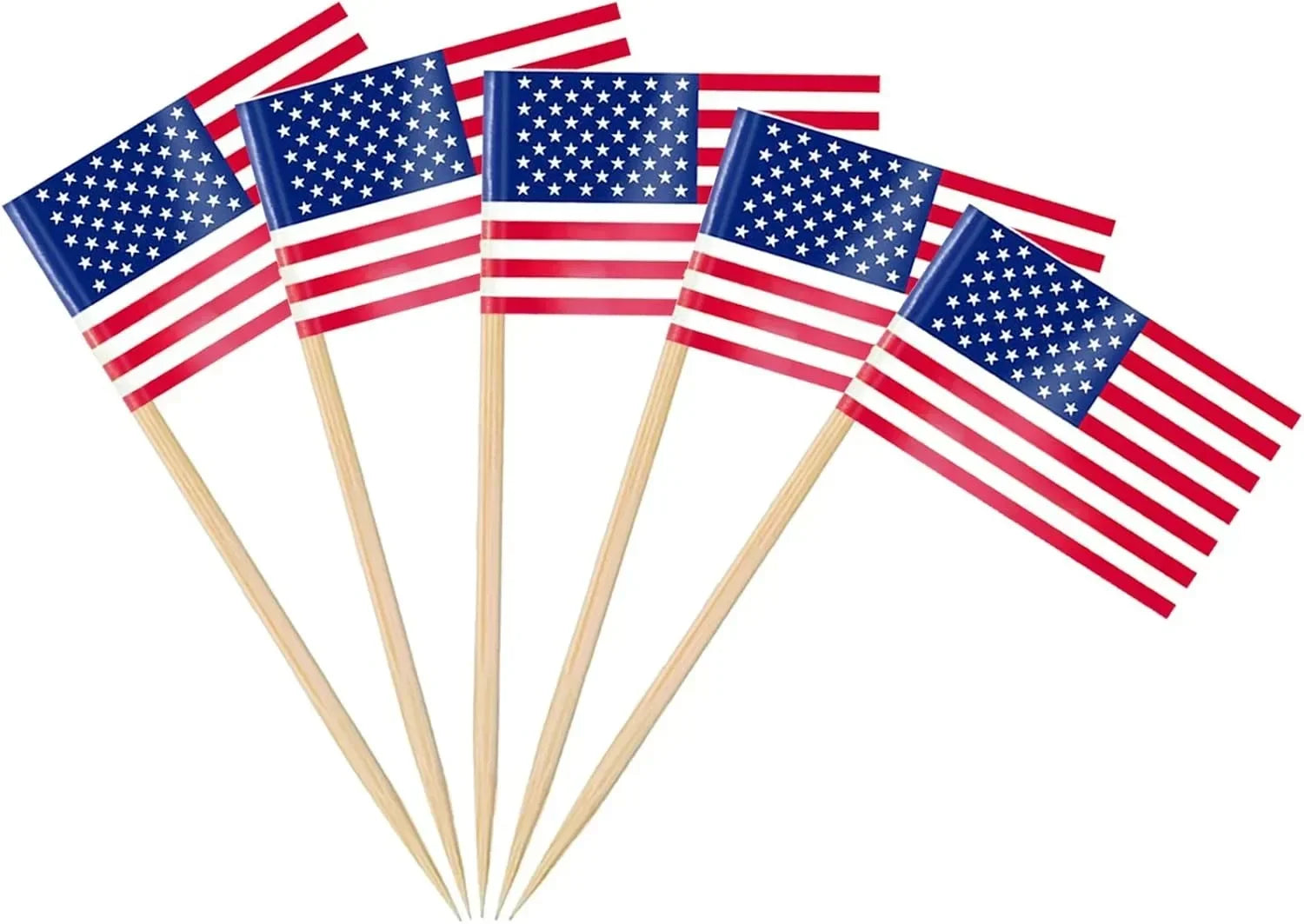 Brazil Flag Toothpick Flags Picks, 100Pcs Small Tiny Brazil Cupcake Toppers Stick Flags National Day, Birthday Party Decorations