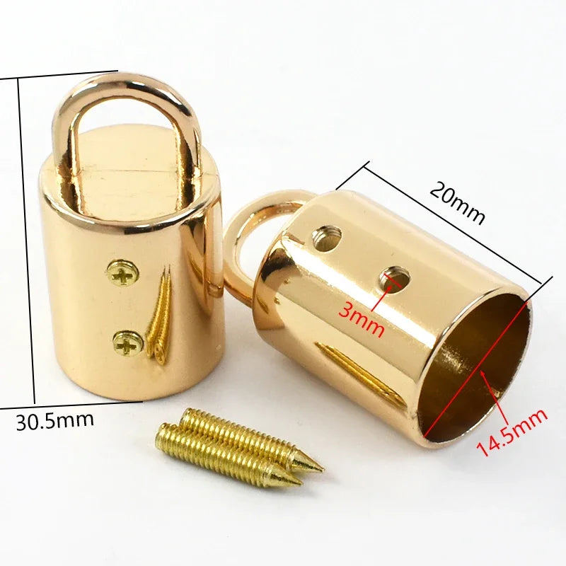 5/10/20Pcs 14mm Bag Metal Buckles Handbag Strap Tassel Cap Clasp Hook Connector Hanger Rope Cord Lock DIY Hardware Accessories