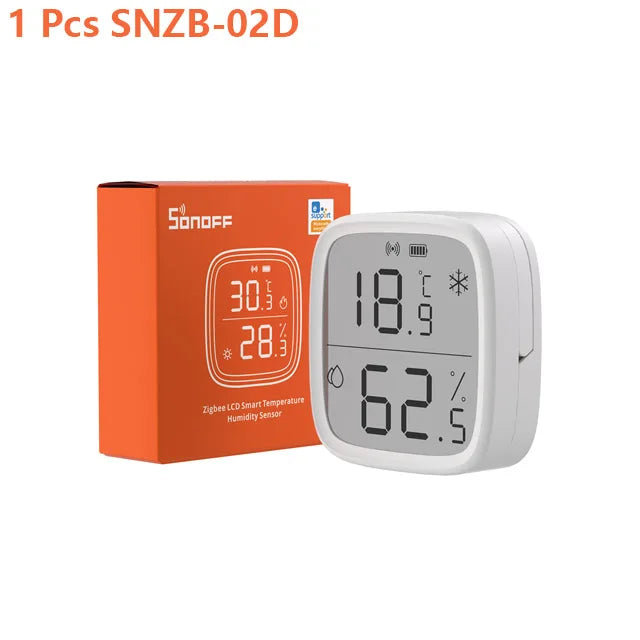 Intelligent SNZB-02D Humidity Sensor SONOFF Zigbee Smart LCD Temperature Sensor for Monitoring of Household Use with LCD Screen