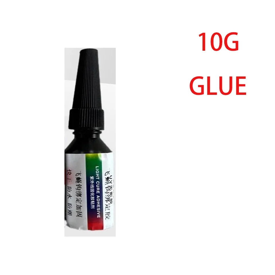 Fly hook glue uv glue uv curing water resistant strong adhesion fast drying strong fly hook UV glue DIY fishing bait production