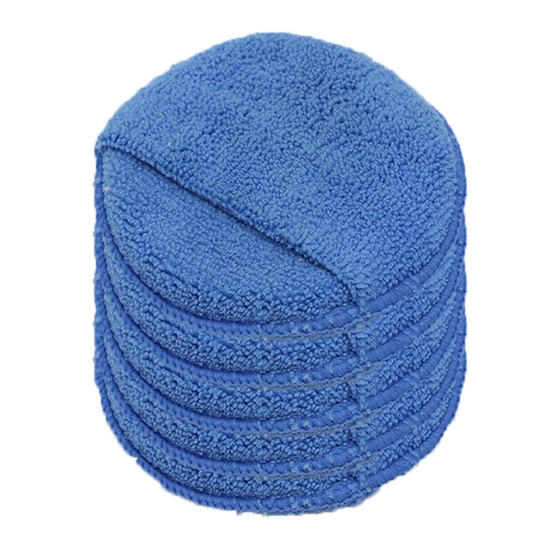 Car Waxing Polish Sponges 5 Inch Car Detailing Wax Applicator Pads Round Pocket Microfiber Foam Sponges Car Cleaning Tools