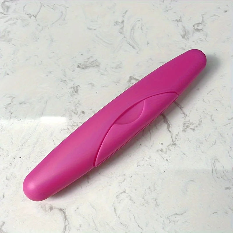 1pc Portable Single Toothbrush Case, Dustproof, Made Of Plastic Material, Designed For Daily Use And Travel
