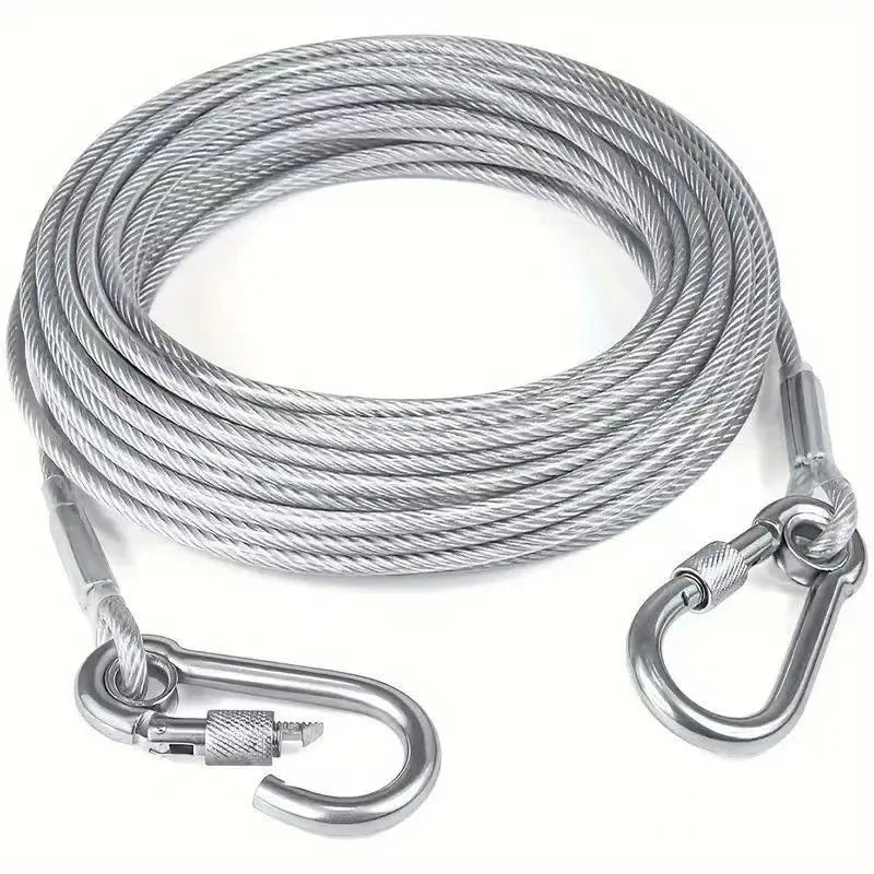 2/5/10m Thick Stainless Steel Clothesline, Waterproof Rustproof Rope for Balcony Curtain & Quilt Drying