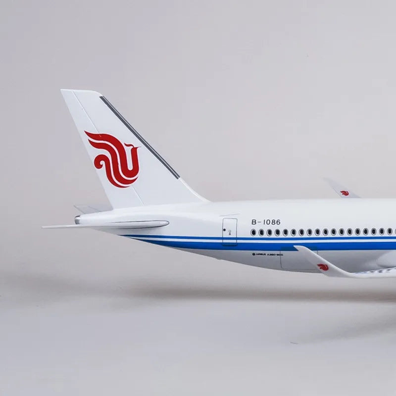 47cm Large Scale Toy Plane Air China A350 Diecast Resin Airplane Model Kit with Stand for Aviation Enthusiast Gift or Collection